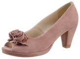Andrea Conti Peeptoepumps, mit Rosenapplikation