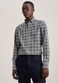 seidensticker Flanellhemd »Slim«, Slim Langarm Button-Down-Kragen Karo