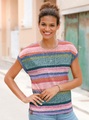 Shirt in rosenquarz-jade-geringelt von heine