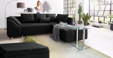 COLLECTION AB Ecksofa, mit und ohne Bettfunktion, inklusive loser Rücken- und Zierkissen