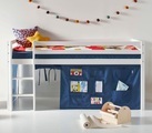 Hoppekids, Hoppekids Hochbett, mit Matratze und Textil-Set