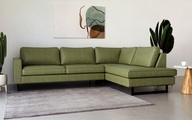 Places of Style Ecksofa »Pinto«, mit Keder und Metallfüssen