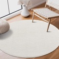 Carpet City Teppich »Fancy«, rund, 12 mm Höhe, Kurzflor, Einfarbig, 3D-Optik, Wohnzimmer
