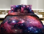 Galaxy Bettwäsche in Blau