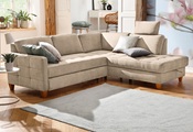 Home affaire Ecksofa »Earl«, wahlweise auch mit Bettfunktion oder Bettfunktion mit Bettkasten