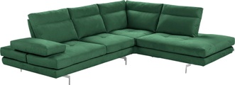 CALIA ITALIA Ecksofa »Toby Wing«, Sitztiefenverstellung, Eckelement mit Funktion, Füsse in Chrom glänzend