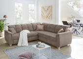 Jockenhöfer Gruppe, Jockenhöfer Gruppe Ecksofa, mit 6 individuell, verstellbaren Kopfteilen, Gästebett- und Relaxfunktion, Nosagfederung