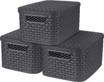 Curver Aufbewahrungsboxen mit Deckel 3 Stk. Style S 6L Anthrazit
