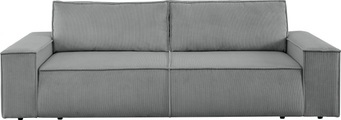 Premium collection by Home affaire 3-Sitzer »SHERWOOD«, nachts: Schlafsofa (Liegefläche 200x136 cm) mit Bettkasten, mit 2 losen Rückenkissen, hochwertiger Cord-Bezug, tagsüber chilliges 3-Sitzer-Sofa.