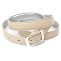 Anthoni Crown 2, 0 cm Wendegürtel in in zwei Trendfarben Silberfarben und Beige