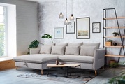 exxpo - sofa fashion Ecksofa »WALPY«, L-Form, wahlweise mit Bettfunktion und Bettkasten, in Cord