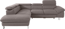 COTTA Ecksofa, mit Kopf- bzw. Rückenverstellung, wahlweise mit Bettfunktion und Bettkasten
