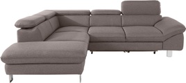 COTTA Ecksofa, mit Kopf- bzw. Rückenverstellung, wahlweise mit Bettfunktion und Bettkasten