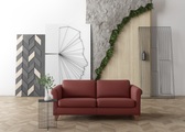 machalke® 2,5-Sitzer »amadeo«, Ledersofa mit geschwungenen Armlehnen, Breite 180 cm