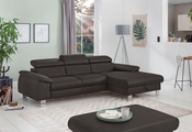 COTTA Ecksofa »Komaris«, mit Kopf- bzw. Rückenverstellung, wahlweise mit Bettfunktion, Bettkasten und RGB-LED-Beleuchtung