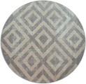 Paco Home Teppich »Poco 821«, rund, 7 mm Höhe, Kurzflor, Rauten-Design, In- und Outdoor geeignet, ideal im Wohnzimmer & Schlafzimmer