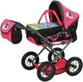 Knorrtoys® Puppenwagen »Nici, Theodor Carbon mit Wickeltasche, Ruby«