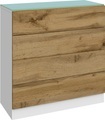 borchardt Möbel Kommode »Vaasa«, Breite 76 cm, Glasoberboden
