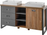 Home affaire Waschtisch »Detroit«, Breite 138 cm, 2 Aufsatzwaschbecken aus Mineralguss
