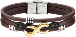 Bruno Banani Lederarmband »Schmuck Geschenk Armband Infinity-Unendlichkeit, B4094B/20/00/1-21«