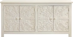 Home affaire Sideboard »Fenris«, aus massiven, pflegeleichten Mangoholz, mit dekorativen Schnitzereien, Breite 175 cm