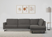 Places of Style Ecksofa »Pinto«, mit Keder und Metallfüssen