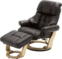 Mca furniture, MCA furniture Relaxsessel »Calgary«, Fernsehsessel 360°drehbar inkl. Hocker mit Lederbezug