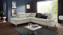 exxpo - sofa fashion Ecksofa, mit Kopf- bzw. Rückenverstellung, wahlweise mit Bettfunktion und Bettkasten
