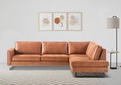 Places of Style Ecksofa »Pinto«, mit Keder und Metallfüssen