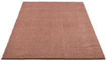 Carpet City Hochflor-Teppich »Plainy«, rechteckig, 30 mm Höhe, Polyester, Langflor Uni Rosé, Wohnzimmer