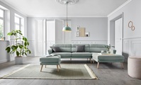 andas Ecksofa »Bille«, mit Naht im Rückenkissen und Beinen aus Eichenholz, Design by Morten Georgsen
