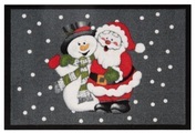 Fussmatte, »Santa Snowman«, Hanse Home, rechteckig, Höhe 7 mm, maschinell getuftet