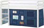 Hoppekids Hochbett, mit Matratze und Textil-Set