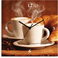 Artland Wanduhr »Dampfender Cappuccino und Croissant«