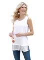 Classic Basics Longtop mit angesetzten Chiffon-Saum