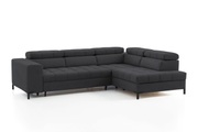 exxpo - sofa fashion Ecksofa, Steppung im Sitzbereich, Wahlweise mit Bettfunktion und Bettkasten, inklusive 5 verstellbaren Kopfstützen