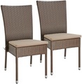 Gartensessel »Caletta«, (2er Set), Polyrattan, stapelbar, inkl. Auflagen