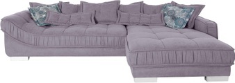 Leonique Ecksofa »Diwan«, mit vielen losen Kissen, Faltenwurf und Steppung im Sitzbereich