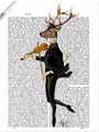 Artland Wandbild »Tanzender Hirsch mit Violine«