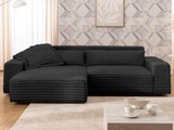 GOODproduct Ecksofa »KINLEE Design-Sofa mit Recamiere rechts/links, Masse B/T/H 251/144/70cm« L-Form mit Wellenunterfederung, ohne Bettfunktion, modern und beguem