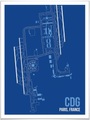 Wall-Art Poster »Wandbild CDG Grundriss Paris«, Grundriss, (1 St.), Poster, Wandbild, Bild, Wandposter