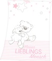 babybest® Microfaserflauschdecke Kleiner Lieblingsmensch rosa