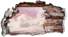 Wall-Art, Wall-Art Wandtattoo »Lila Wolken Sticker 3D Himmel«