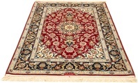 morgenland Teppich »Isfahan Teppich handgeknüpft rot«, rechteckig, 7 mm Höhe, handgeknüpft
