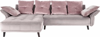 INOSIGN Ecksofa »Charming«, mit farblich abgesetzten Rückenkissen