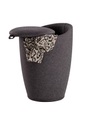 Wenko, Wenko - Hocker Candy Grey Leinenoptik, Badhocker, mit abnehmbarem Wäschesack