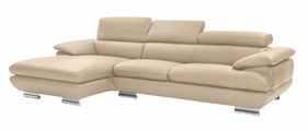 CALIA ITALIA Ecksofa »Magic«, in 2 Lederqualitäten