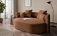LeGer Home by Lena Gercke 2,5-Sitzer »ISALIE, rundes Loungesofa, mit Kissen, perfekt gepolstert«, moderne Stoffe, mit 4 Zierkissen, extra grosse Sitzfläche