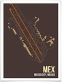 Wall-Art Poster »Wandbild MEX Grundriss Mexico City«, Grundriss, (1 St.), Poster, Wandbild, Bild, Wandposter