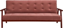 Bettsofa 3-Sitzer Samt rosa 190
